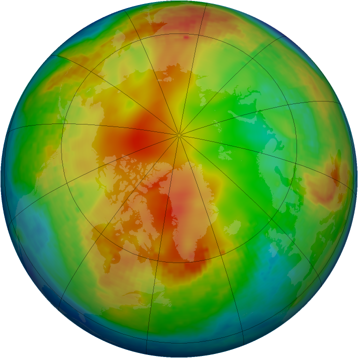 Arctic ozone map for 23 January 2004
